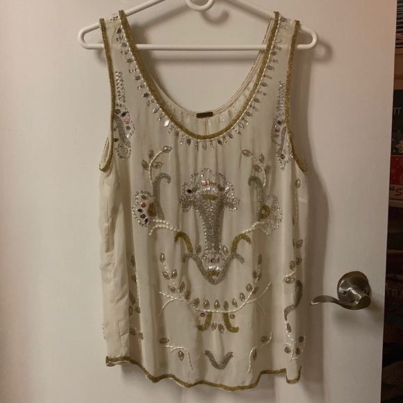 Women’s Tank Top with Bead Detailing - Picture 1 of 13